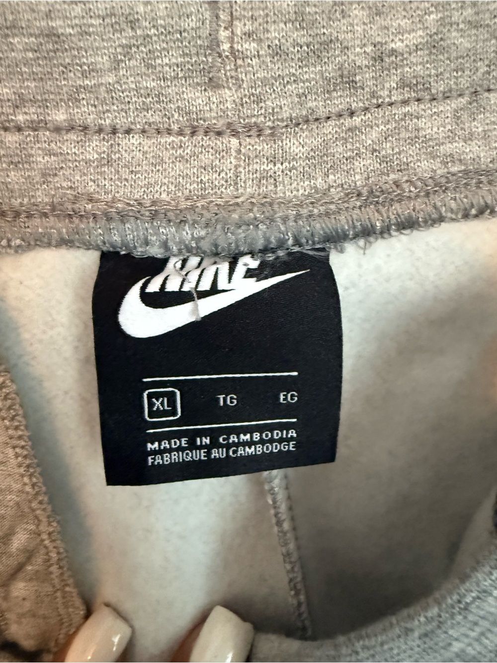 Nike Gray & White Swoosh Cropped Sweatshirt and Joggers Set - Picture 5 of 7